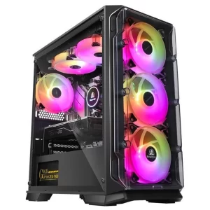 Sistem Desktop PC Lux-S AMD Ryzen 7 5700G pana la 4.6 Ghz, 32 GB RAM DDR4, SSD 1 TB m.2 NVME, placa video dedicata gaming AMD Radeon 7600XT 16 GB GDDR6, carcasa tower gaming RGB - imagine 2