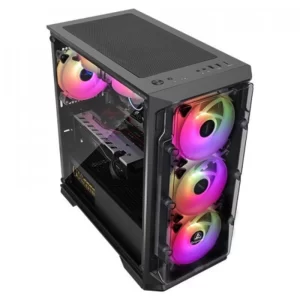 Sistem Desktop PC Lux-S AMD Ryzen 7 5700G pana la 4.6 Ghz, 32 GB RAM DDR4, SSD 1 TB m.2 NVME, placa video dedicata gaming AMD Radeon 7600XT 16 GB GDDR6, carcasa tower gaming RGB - imagine 1