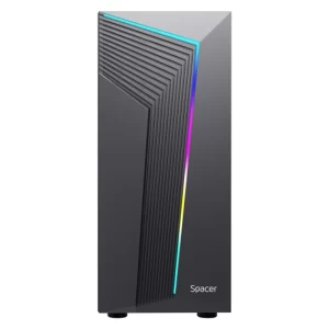 Sistem Desktop PC Warrior AMD Ryzen 7 5700G pana la 4.6 Ghz, 16 GB RAM DDR4, SSD 1 TB m.2 NVME, placa video integrata AMD Radeon R8 cu HDMI, carcasa tower gaming RGB - imagine 3